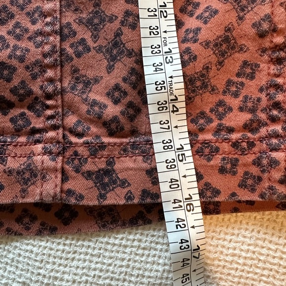 Free People patterned denim Brown Skirt - Picture 8 of 9